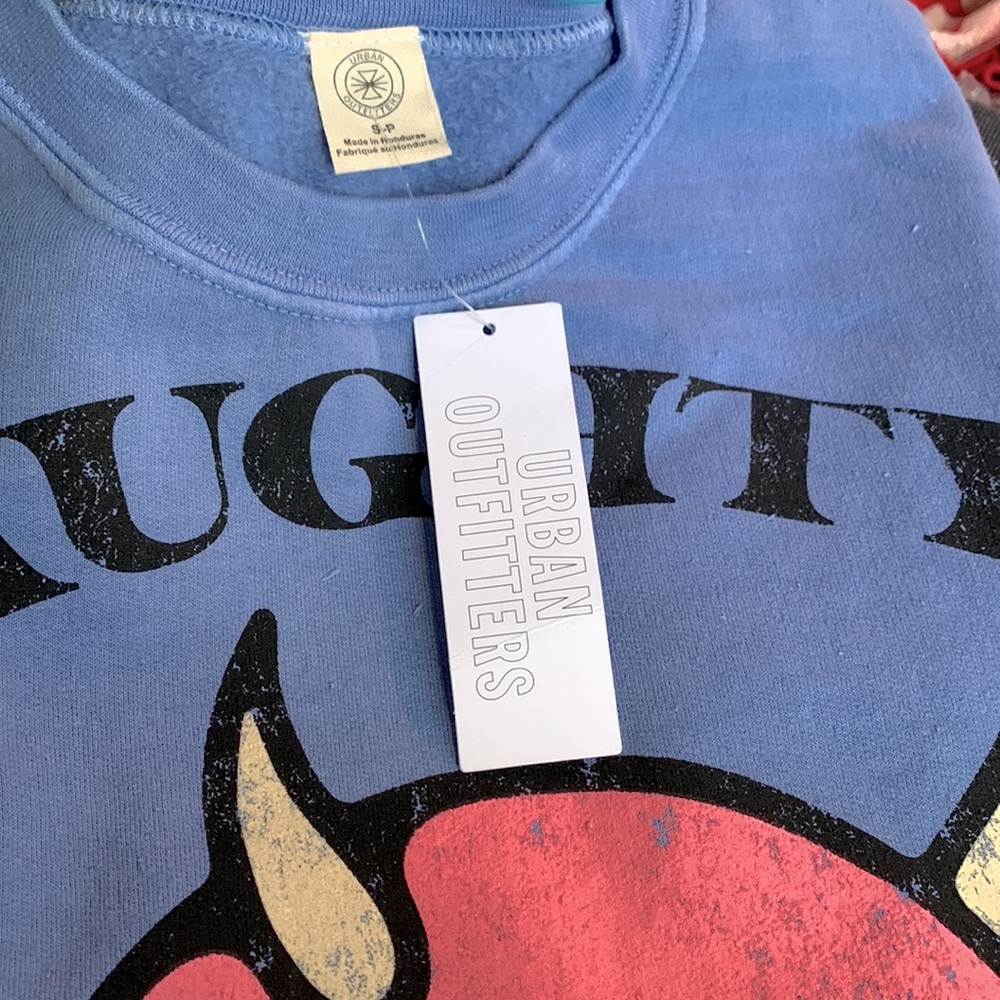 NWT UO 'Naughty But Nice' Vintage Washed Sweatshirt - Picture 5 of 5